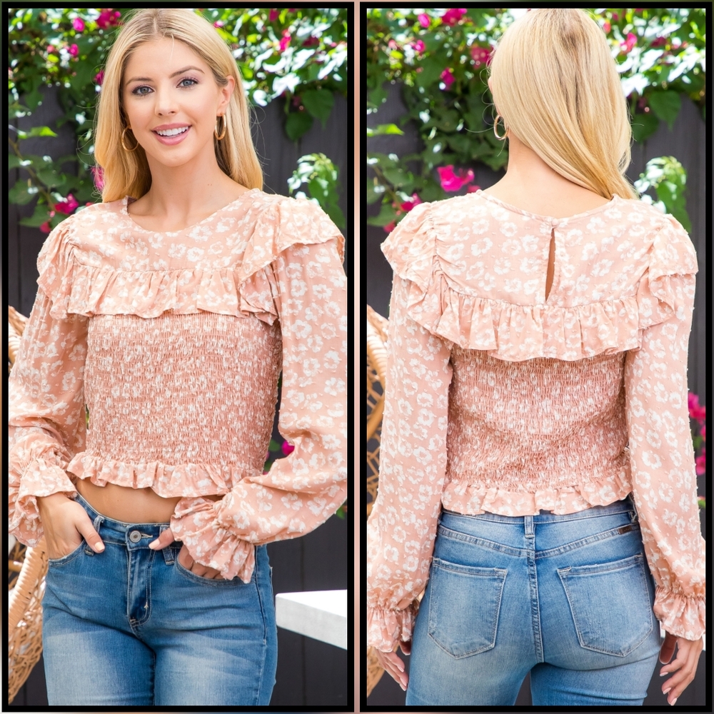 Cropped Leopard Print Blouse